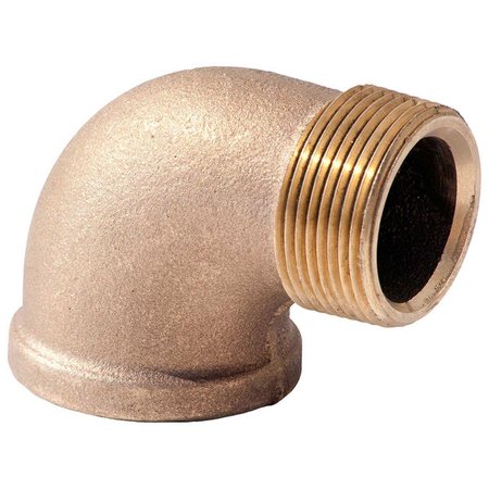 Merit Brass Co 1/2 Lead Free Brass 90 Degree Street Elbow, MNPT x FNPT, 125 PSI XNL103-08